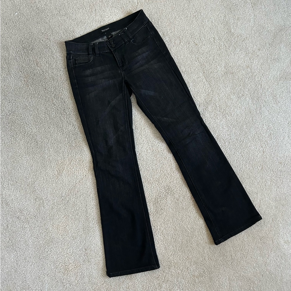 WHBM Low Rise Flare Jeans Black